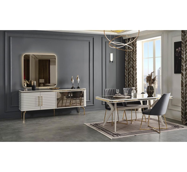 Aseli Ekru Yemek Odası 