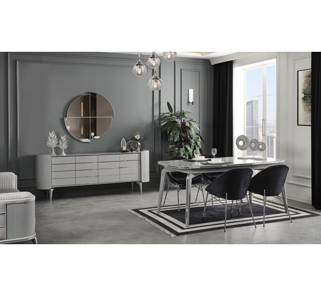 Karya Gri Yemek Odası 