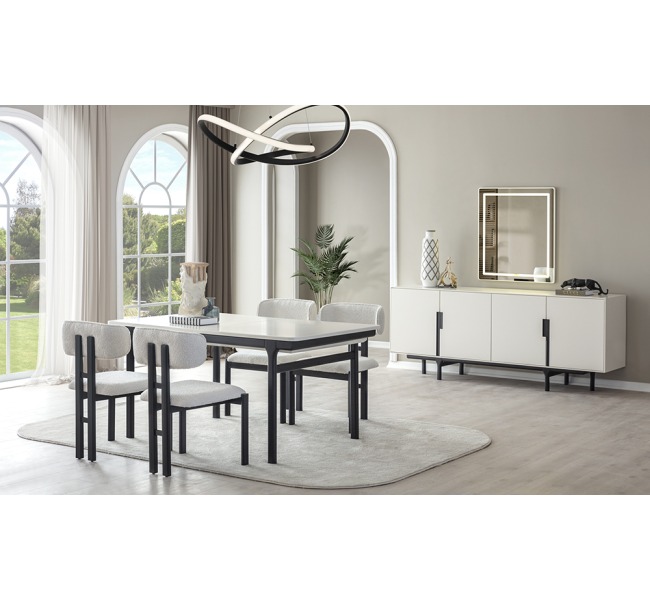 Aura Siyah Yemek Odası 