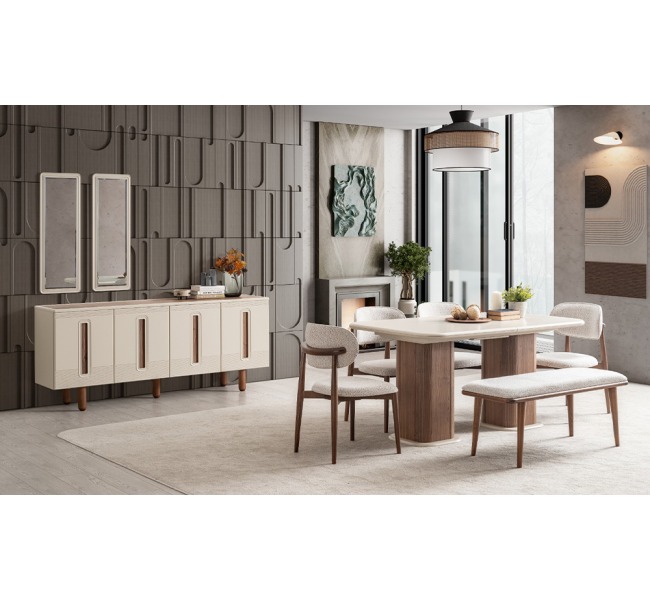 Çizgi Ceviz Yemek Odası